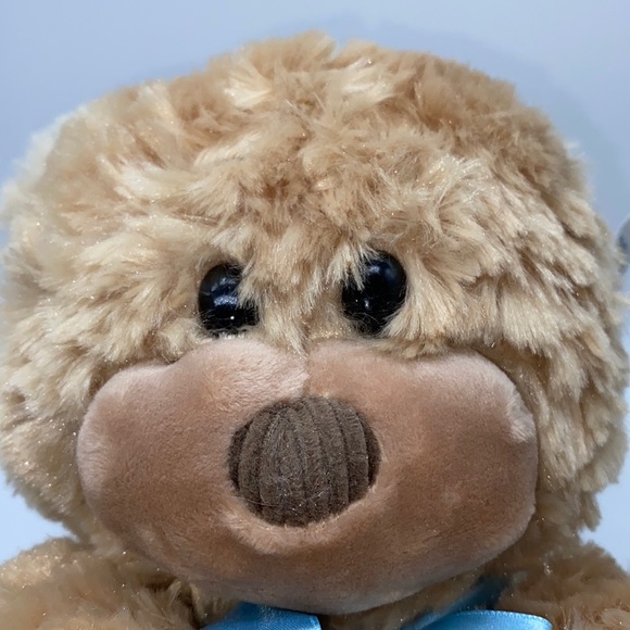 The Petting Zoo Fluffy Tan Plush Stuffed Bear 13” - Picture 3 of 12
